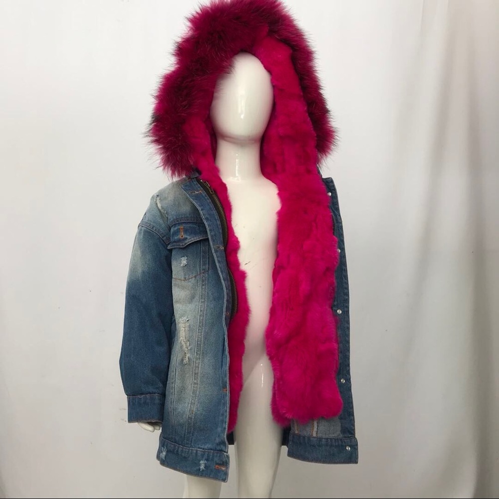 Fur jean jackets